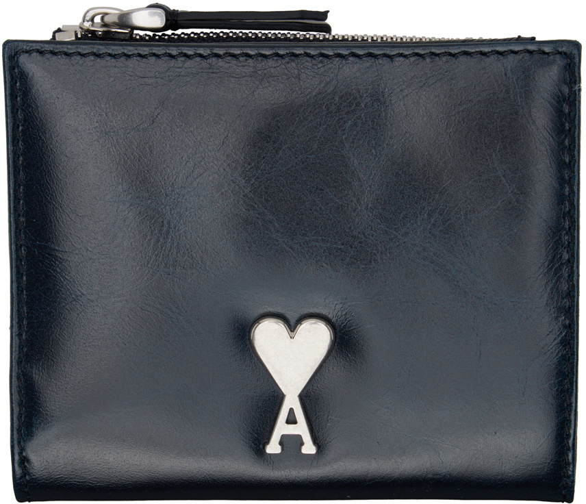 AMI Paris Navy Ami de Cœur Voulez-Vous Wallet