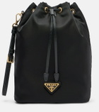Prada Re-Nylon leather-trimmed bucket bag