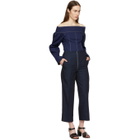 Cedric Charlier Blue Front Zip Jeans