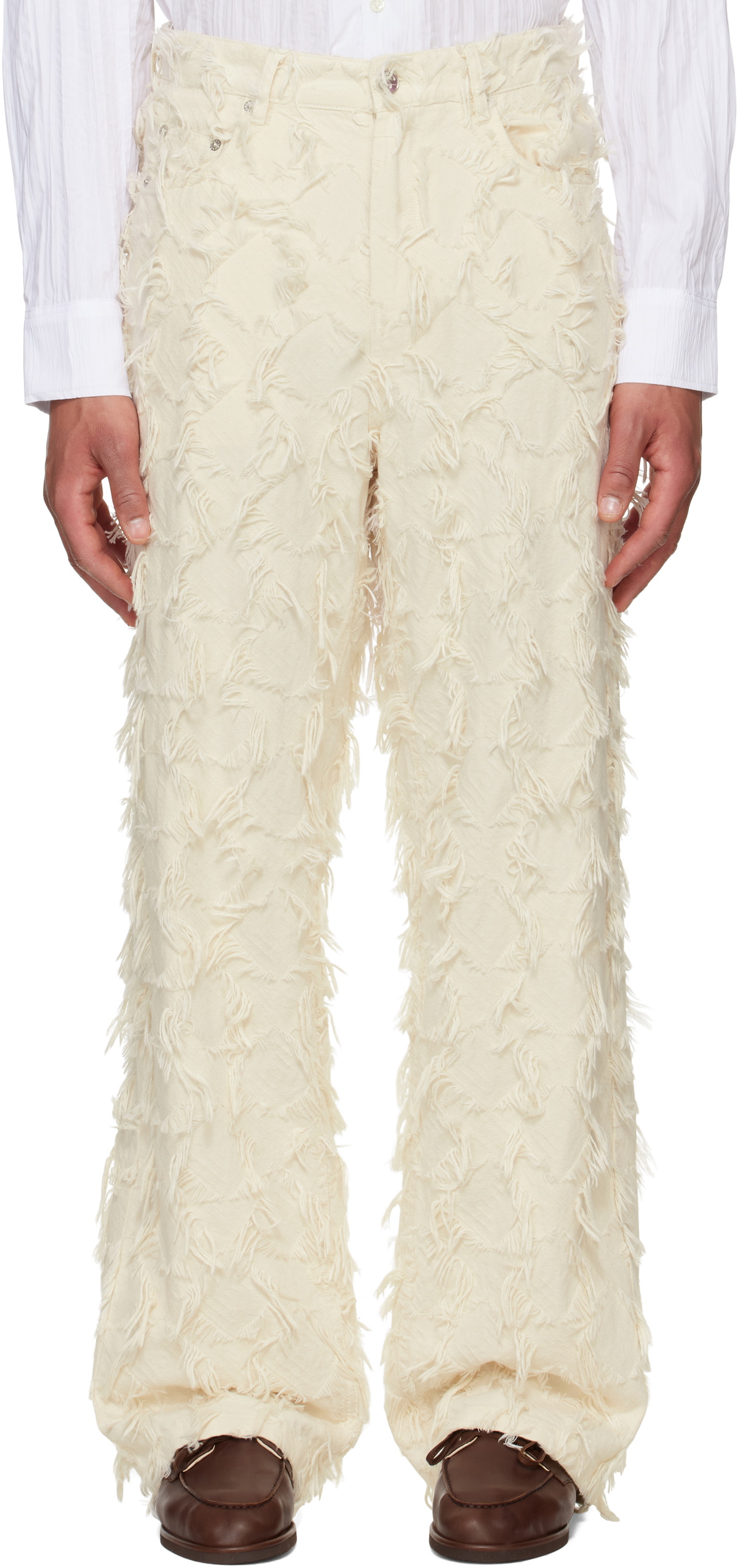 パンツ Sefr Off-White Richie Trousers Séfr Off-White Richie Trousers Séfr