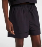 Róhe Embroidered cotton poplin shorts