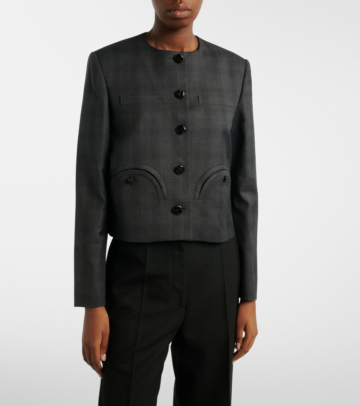 Blazé Milano Shamo checked virgin wool jacket