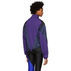 Martine Rose Purple and Black Twist Track Zip-Up Jacket