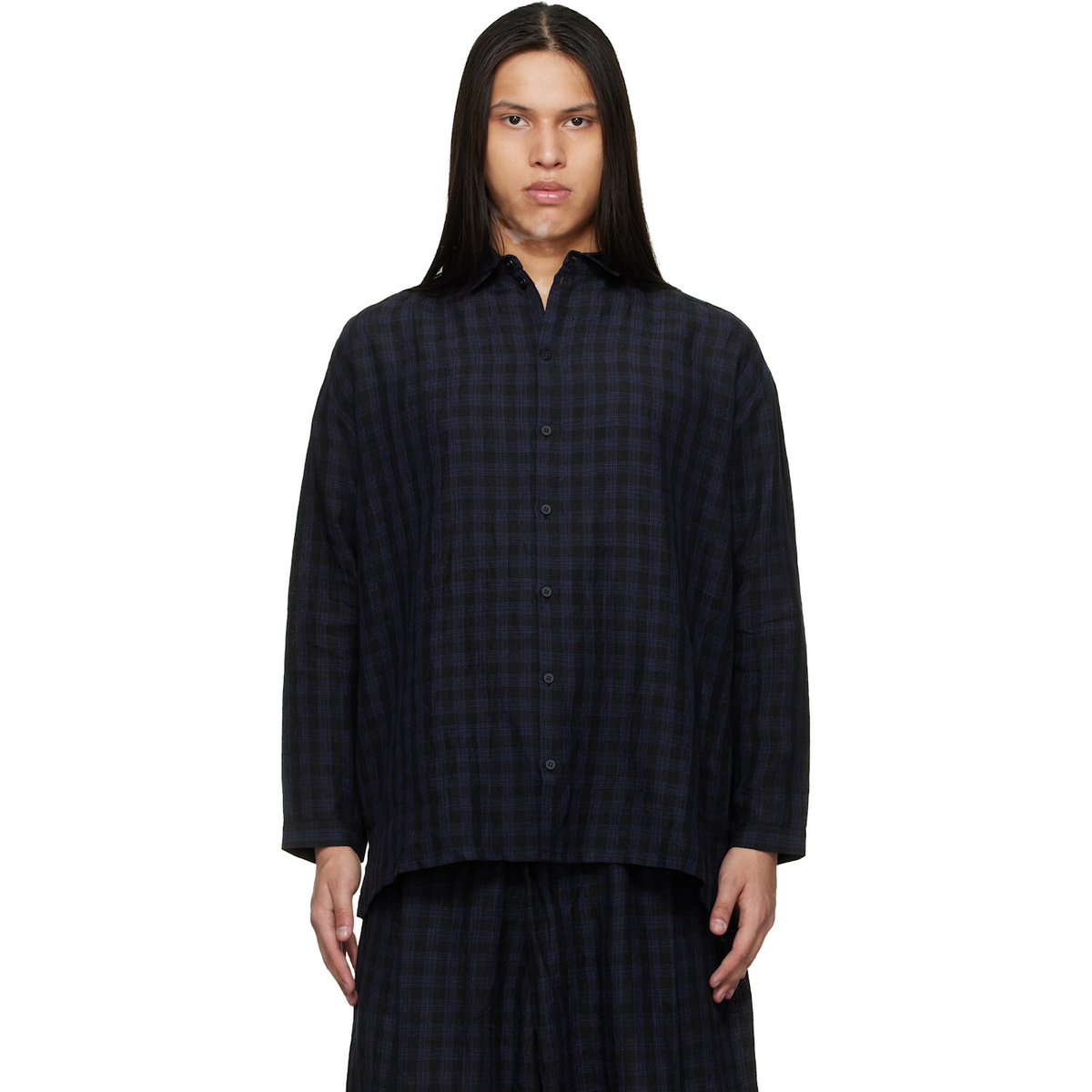 Toogood Black & Blue 'The Draughtsman' Shirt