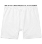 Les Girls Les Boys - Grosgrain-Trimmed Cotton-Jersey Boxer Shorts - White