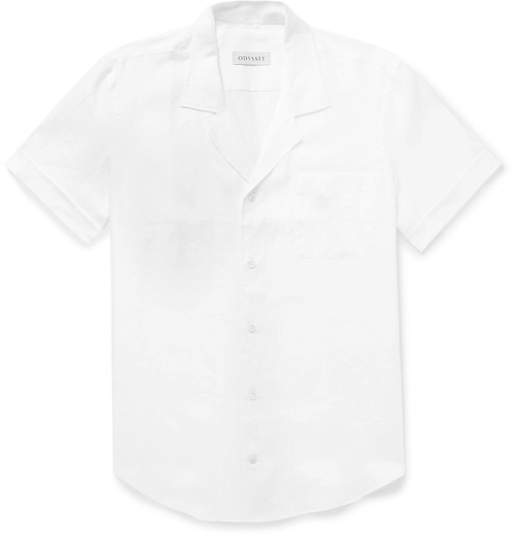 Photo: Odyssee - Bastide Camp-Collar Linen Shirt - White