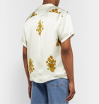 Pop Trading Company - Van Gogh Camp-Collar Printed Silk-Satin Shirt - Neutrals