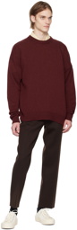 Jil Sander Burgundy Crewneck Sweater