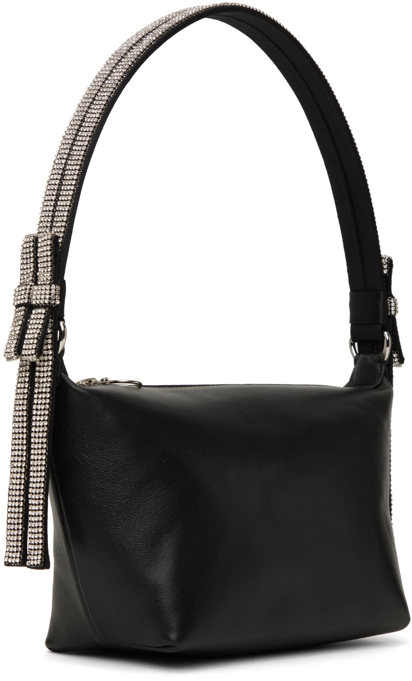 KARA Black Double Bow Shoulder Bag