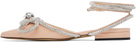 MACH & MACH Beige Double Bow Ballerina Flats