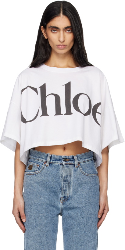 Photo: Chloé White Logo T-shirt