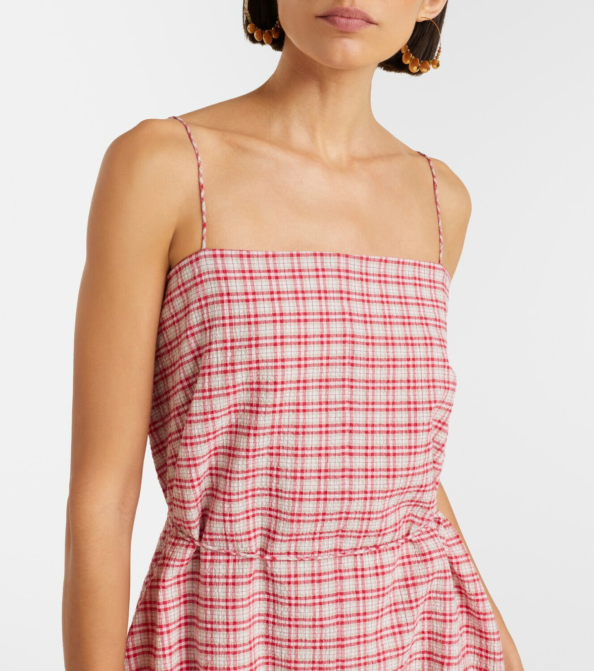 Faithfull Riatto checked cotton romper