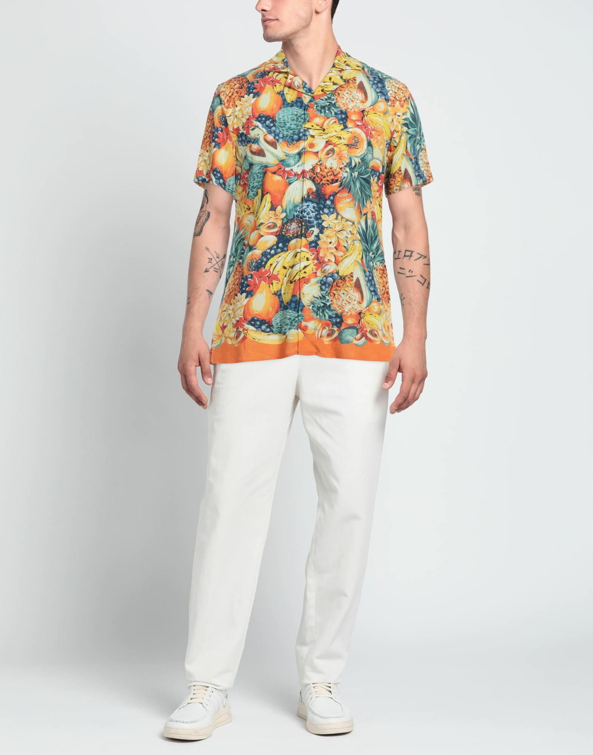 Orlebar Brown Mens Shirt in Orange