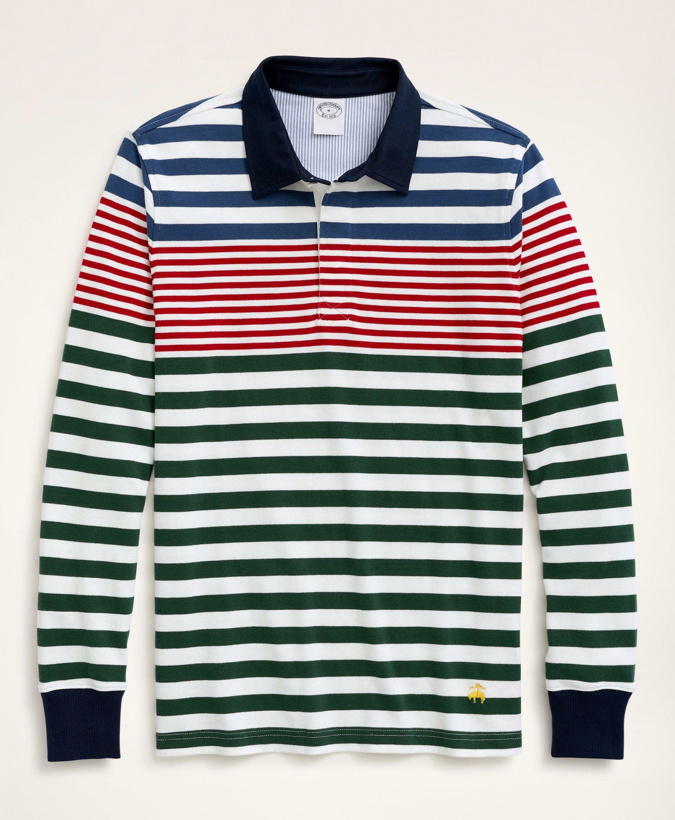 Photo: Brooks Brothers Men's Cotton Engineer Stripe Rugby
