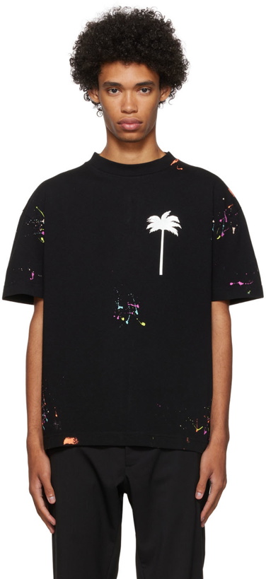 Photo: Palm Angels Black Cotton T-Shirt