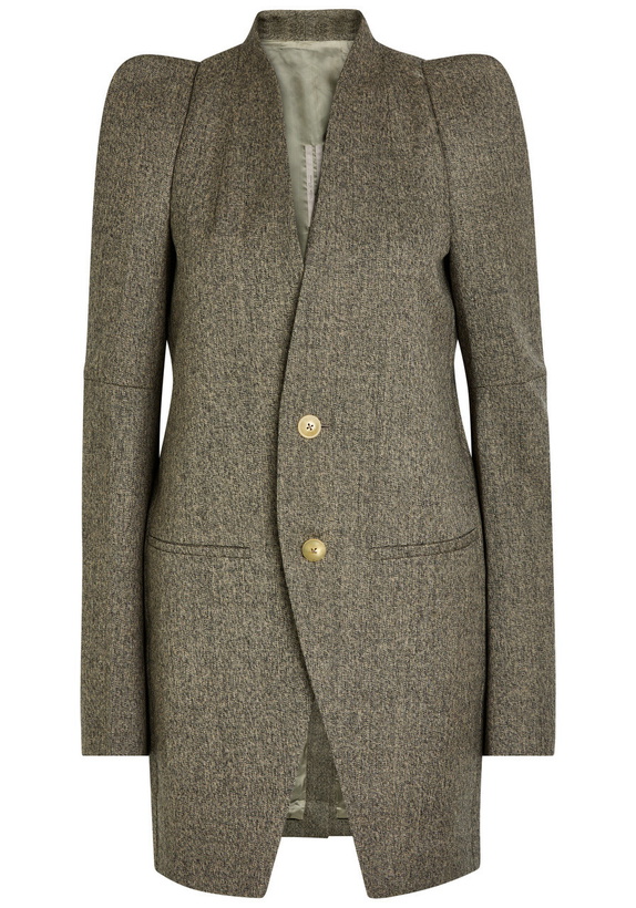 Photo: Rick Owens Metro Structured Wool Jacket Black Other
