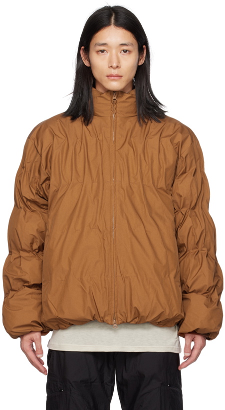 Photo: Post Archive Faction (PAF) SSENSE Exclusive Brown Down Jacket