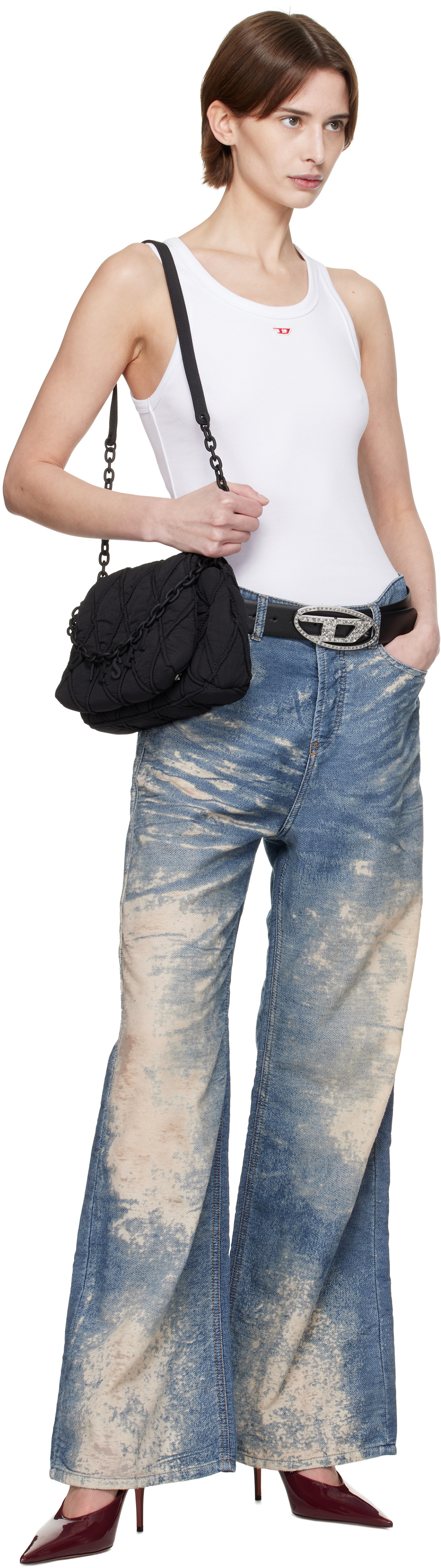 Diesel Black Charm-D Shoulder S Bag Diesel