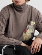 Enfants Riches Déprimés - Broken Rope Embroidered Merino Wool Turtleneck - Brown