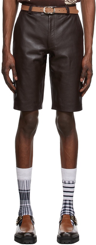 Photo: Ernest W. Baker Brown Leather Shorts