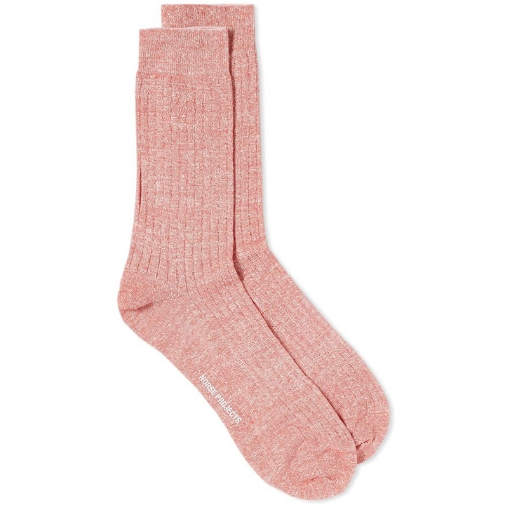 Photo: Norse Projects Bjarki Cotton Linen Sock Red