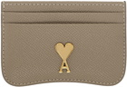 AMI Paris Taupe Paris Paris Card Holder