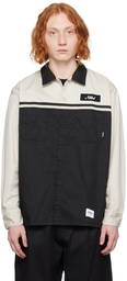 Neighborhood Black & Beige Paneled Shirt