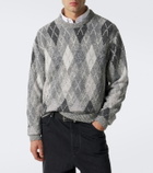 ERL Argyle cotton and wool-blend sweater