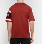 Givenchy - Logo-Embroidered Striped Cotton-Jersey T-Shirt - Men - Red