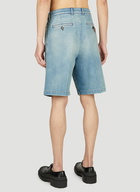 Gucci - Denim Pleated Shorts in Light Blue