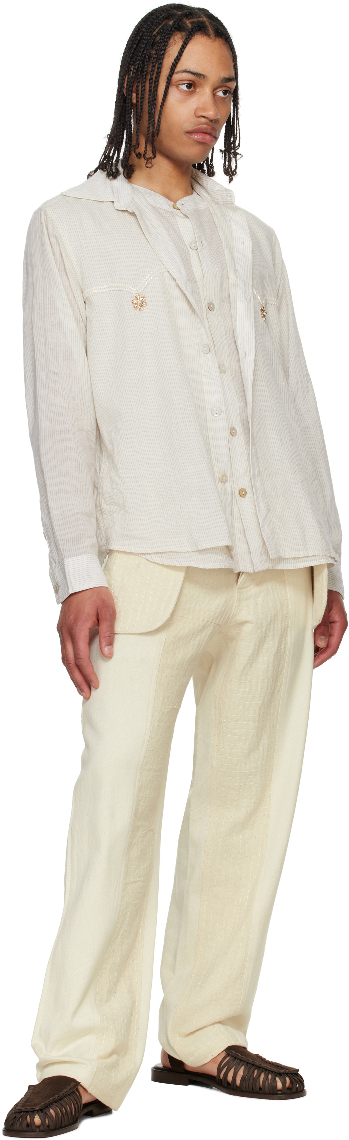 Kartik Research Beige 3D Pocket Jeans