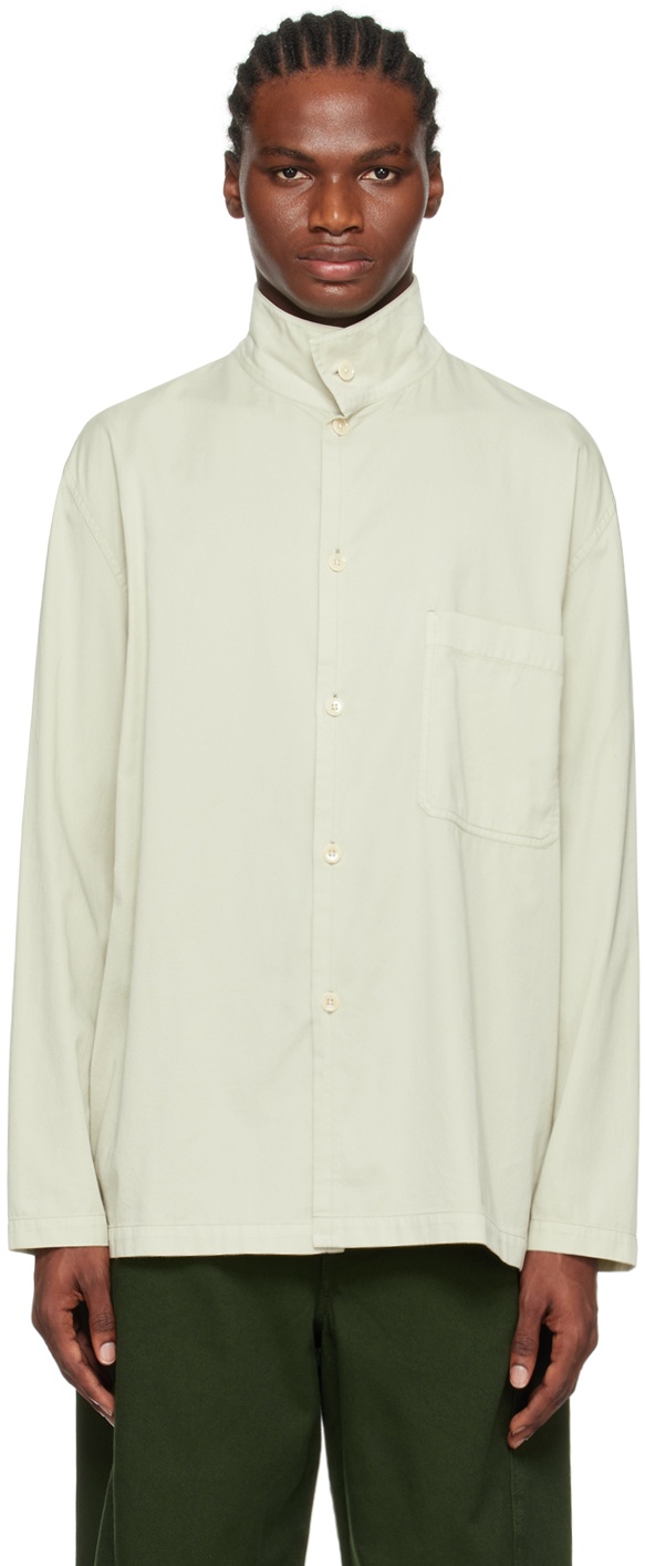 LEMAIRE Beige Stand Collar Shirt Lemaire