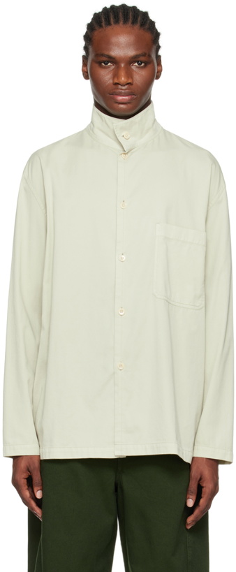 Photo: LEMAIRE Beige Stand Collar Shirt