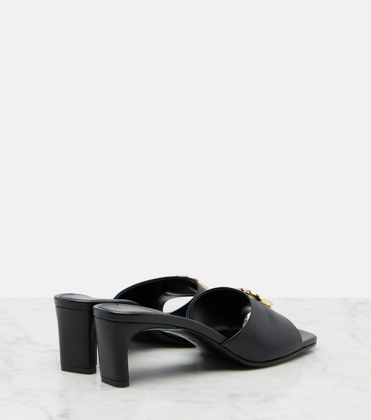 Gucci Double G leather mules