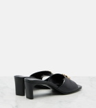 Gucci Double G leather mules