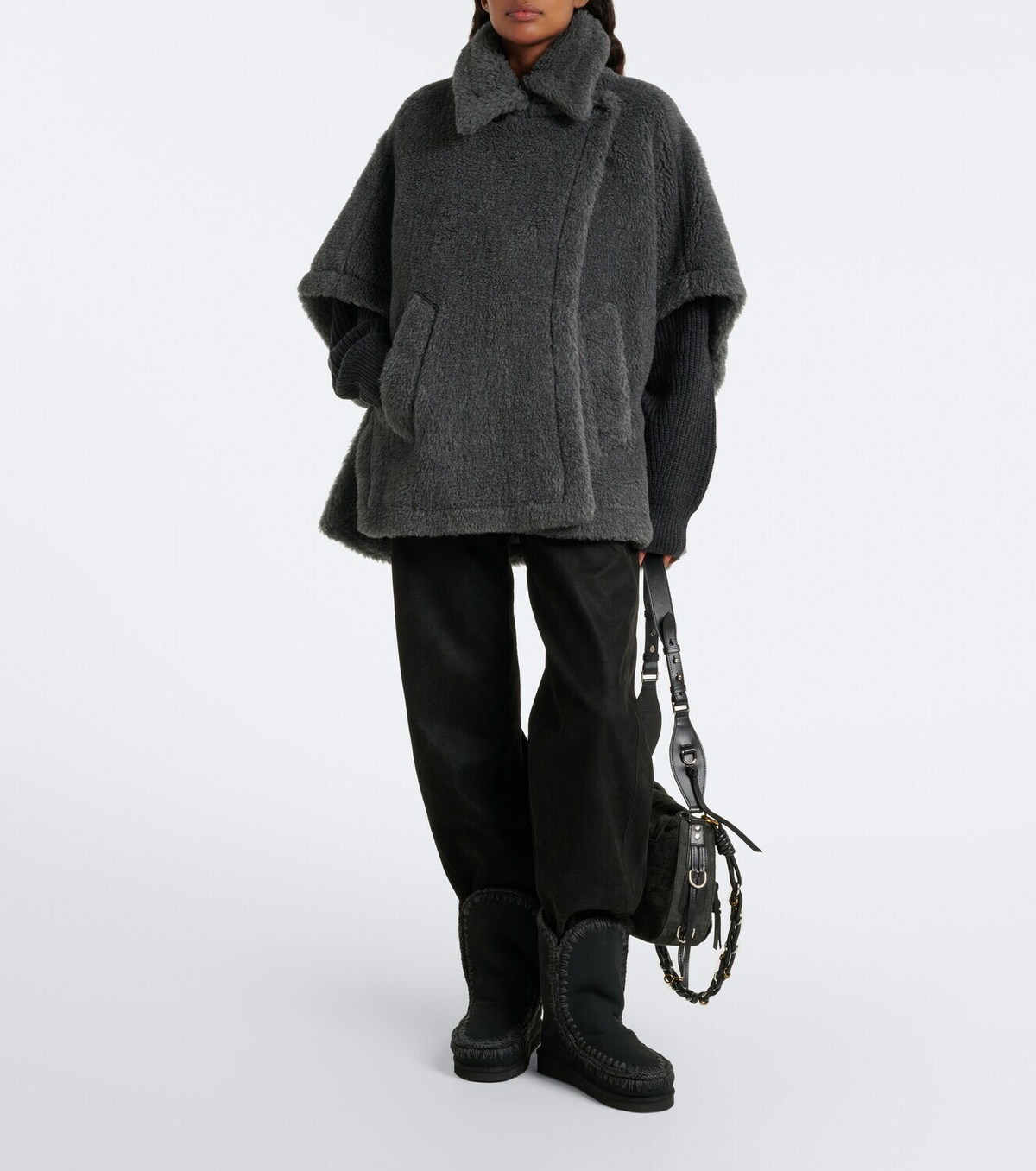 Mou 24 shearling-lined suede mid-calf boots