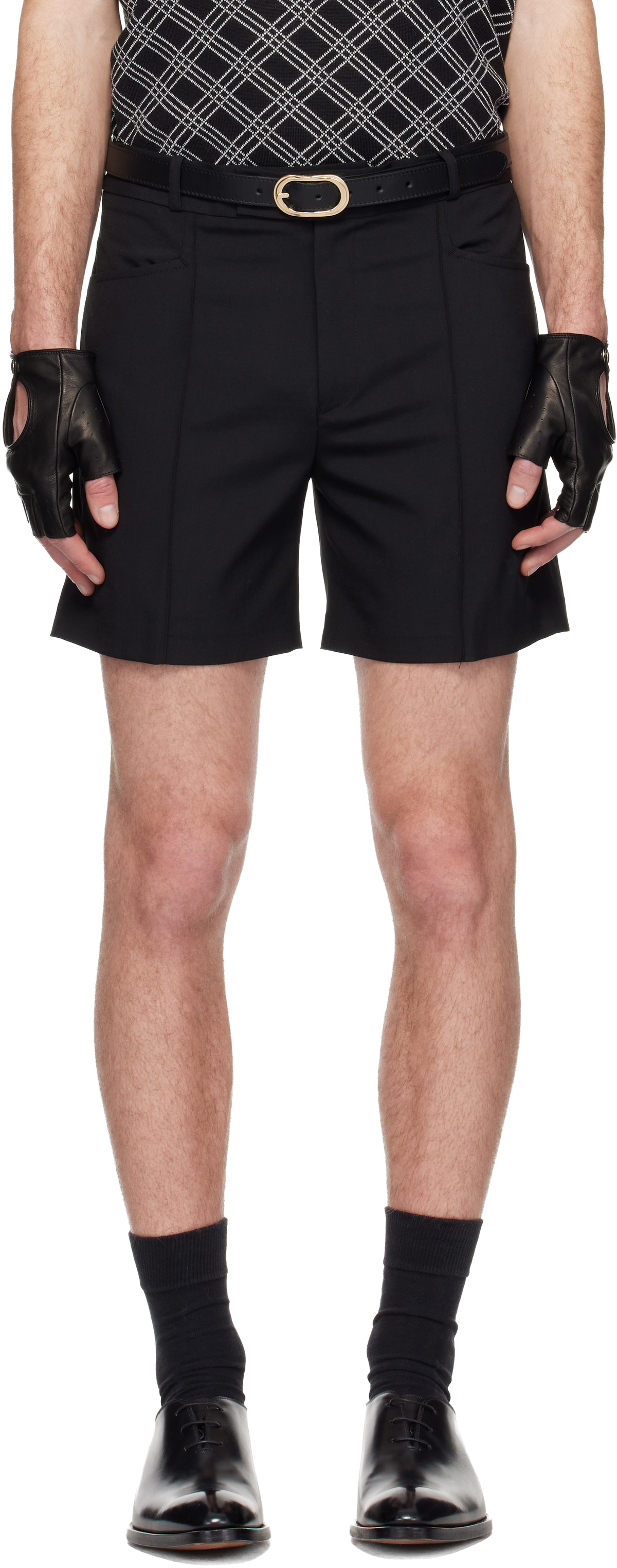 Ernest W. Baker Black Tailored Shorts