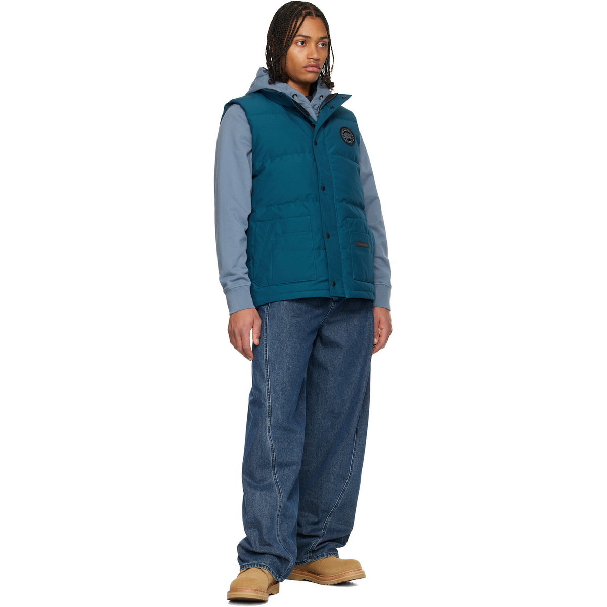 Canada Goose Blue 'Black Label' Freestyle Crew Down Vest