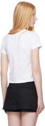 Sandy Liang White Bow Ame T-Shirt