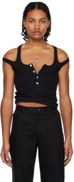 K.NGSLEY Black 2-Way Tank Top