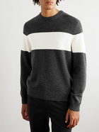 Theory - Hilles Striped Wool-Blend Sweater - Gray