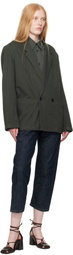 LEMAIRE Navy Workwear Denim Blazer