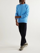 NN07 - Walther Brushed Knitted Sweater - Blue