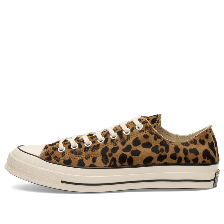 Photo: Converse Chuck Taylor 1970s Leopard Pony Hair Ox Sneaker in Black/Natural Ivory/Egret