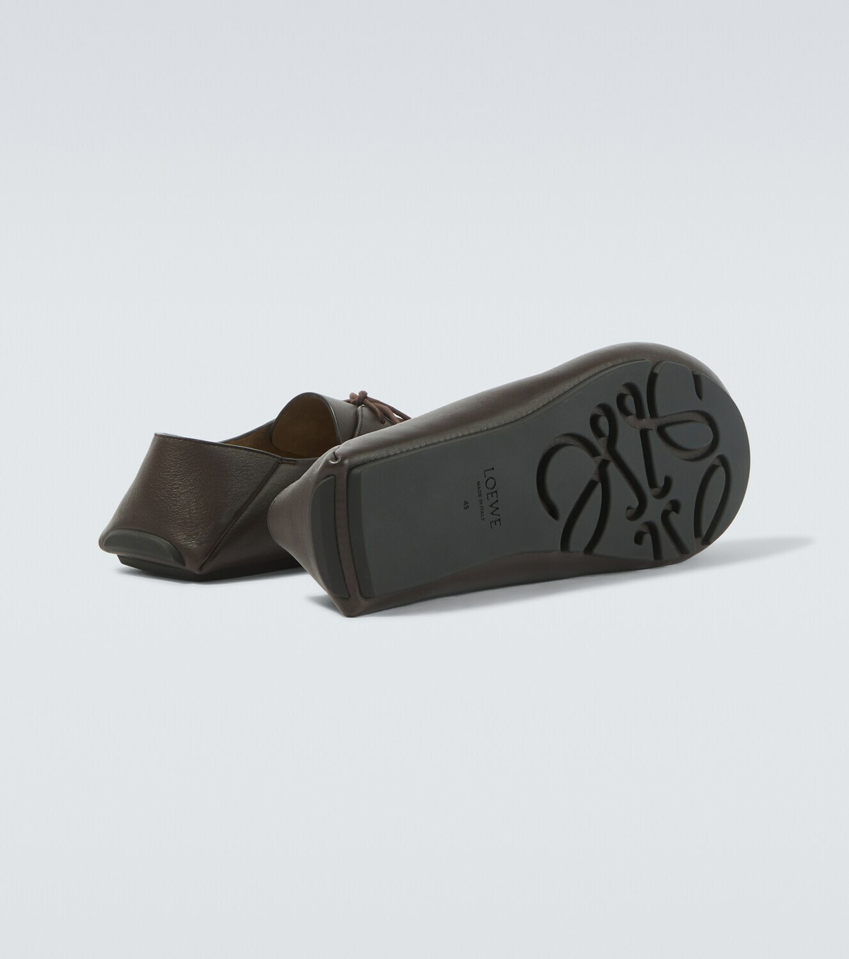 Loewe Rambla leather boat shoes