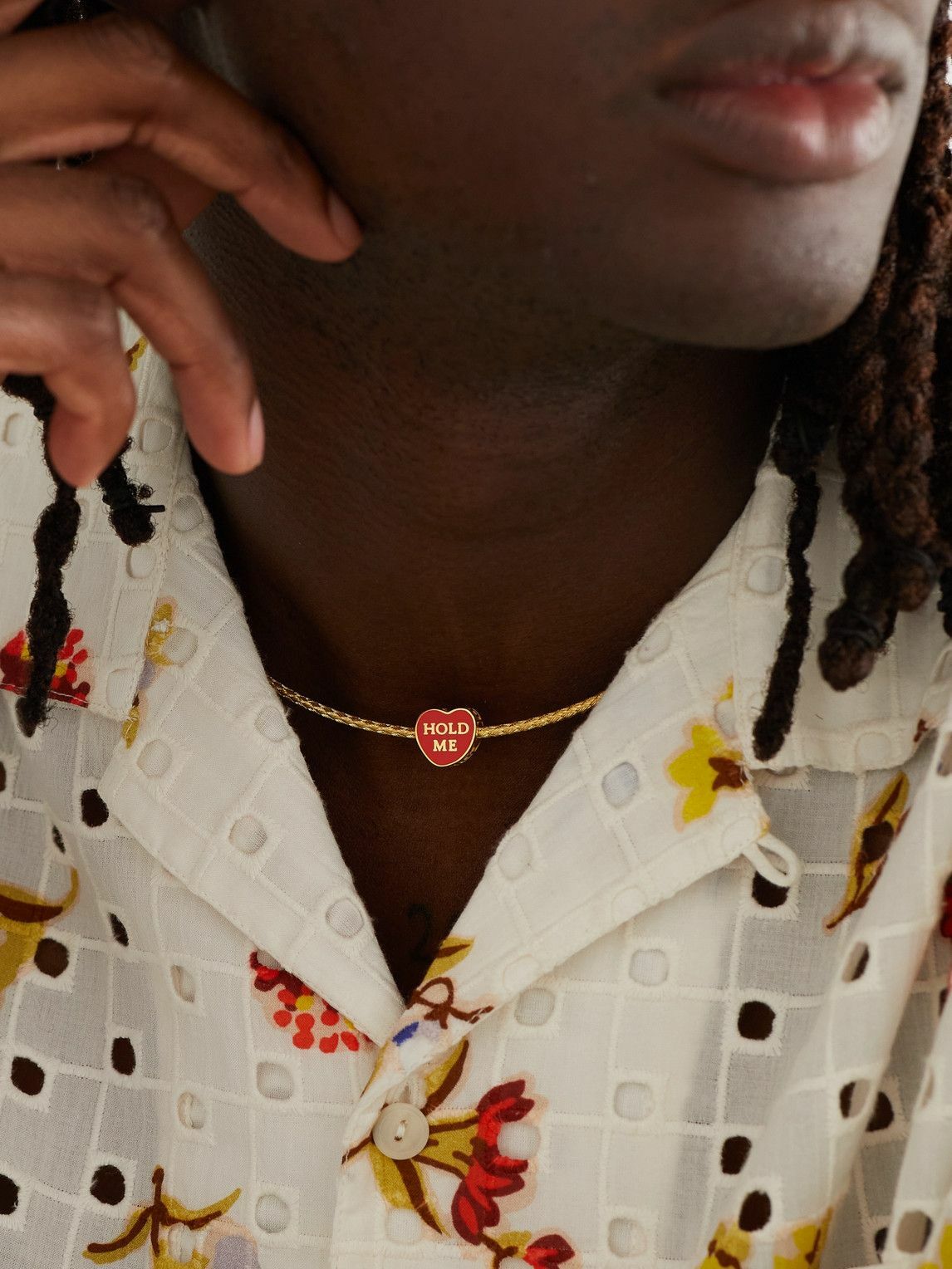 Lauren Rubinski - Gold and Enamel Pendant Necklace