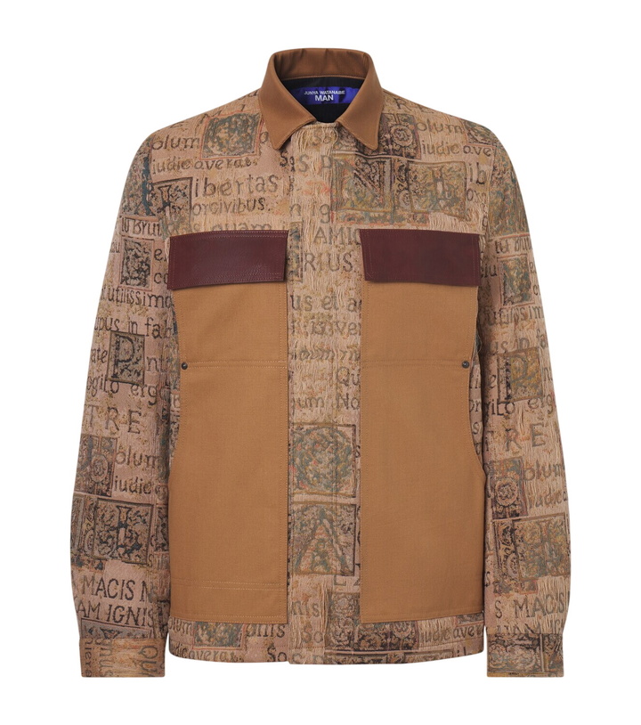 Photo: Junya Watanabe Leather-trimmed jacquard jacket