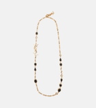 Saint Laurent Cassandre embellished chain necklace