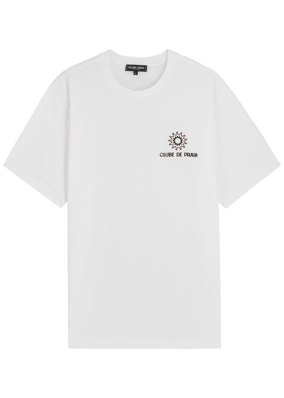 Photo: Frescobol carioca Dinis Embroidered Cotton T-shirt White