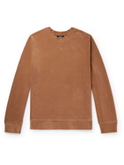 A.P.C. - Remy Logo-Embroidered Cotton-Blend Corduroy Sweatshirt - Brown
